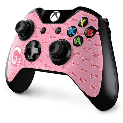 NFL Los Angeles Rams Pink Logo Blast Xbox One Controller Skin