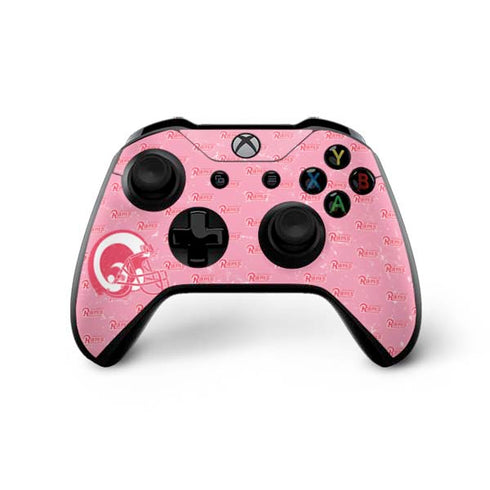 NFL Los Angeles Rams Pink Logo Blast Xbox One X Controller Skin