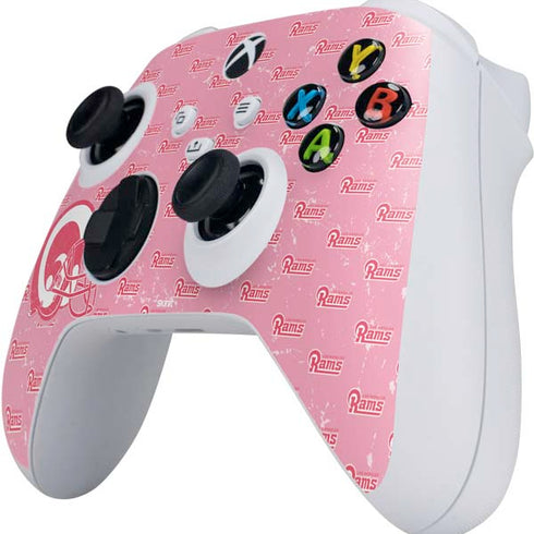 NFL Los Angeles Rams Pink Logo Blast Xbox Series S Controller Skin