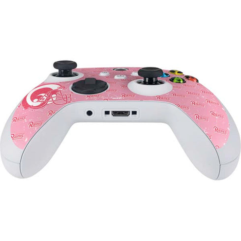 NFL Los Angeles Rams Pink Logo Blast Xbox Series S Controller Skin