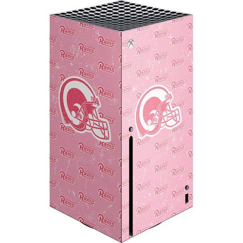 NFL Los Angeles Rams Pink Logo Blast Xbox Series X Console Skin