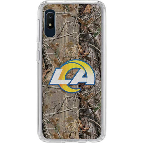 NFL Los Angeles Rams Realtree AP Camo Galaxy A10e Clear Case