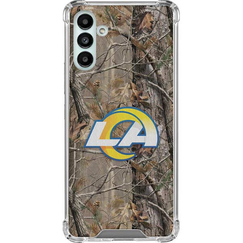 NFL Los Angeles Rams Realtree AP Camo Galaxy A13 5G Clear Case
