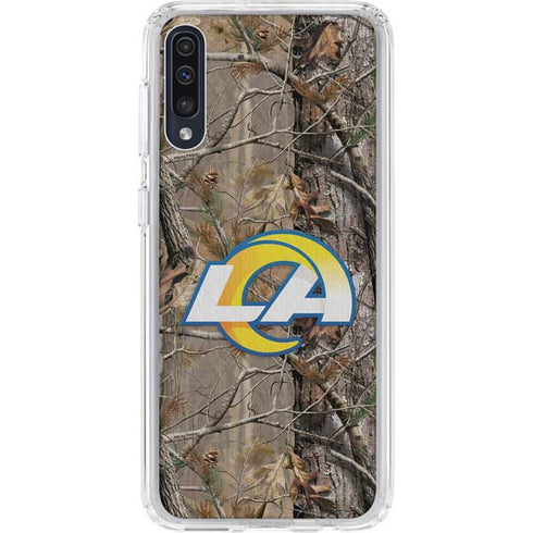 NFL Los Angeles Rams Realtree AP Camo Galaxy A50 Clear Case