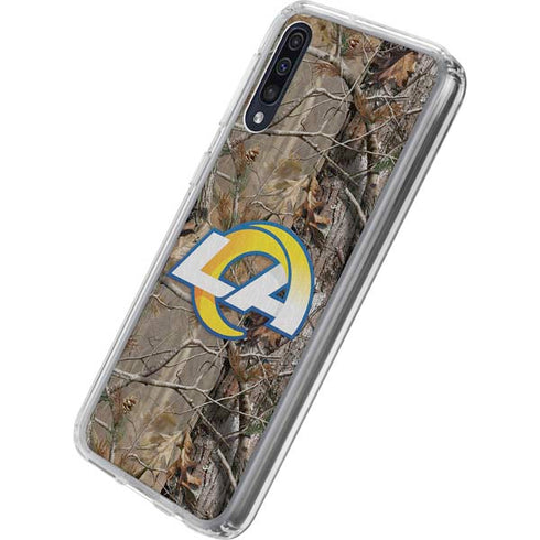 NFL Los Angeles Rams Realtree AP Camo Galaxy A50 Clear Case