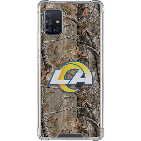 NFL Los Angeles Rams Realtree AP Camo Galaxy A51 5G Clear Case
