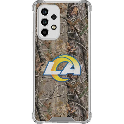 NFL Los Angeles Rams Realtree AP Camo Galaxy A53 5G Clear Case