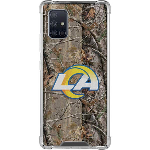 NFL Los Angeles Rams Realtree AP Camo Galaxy A71 5G Clear Case