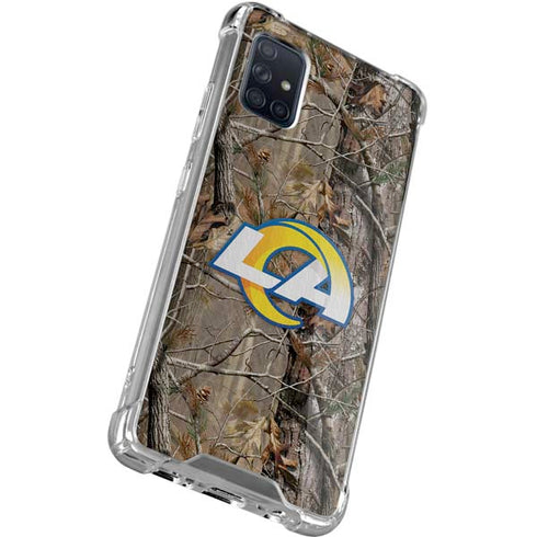 NFL Los Angeles Rams Realtree AP Camo Galaxy A71 5G Clear Case