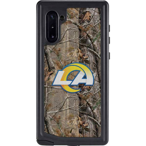 NFL Los Angeles Rams Realtree AP Camo Galaxy Note 10 Waterproof Case