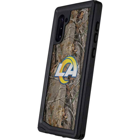 NFL Los Angeles Rams Realtree AP Camo Galaxy Note 10 Waterproof Case