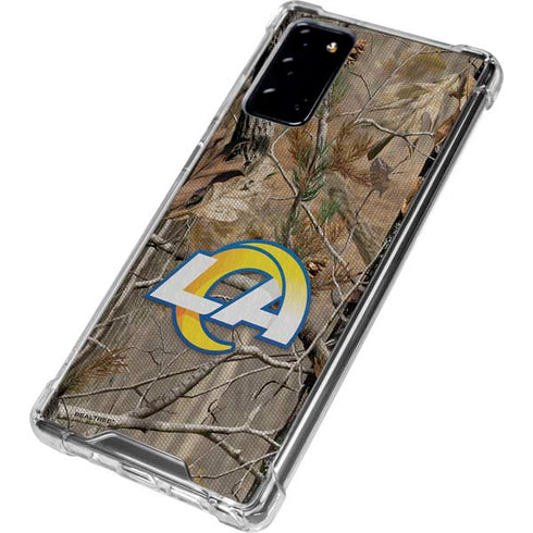 NFL Los Angeles Rams Realtree AP Camo Galaxy Note20 5G Clear Case