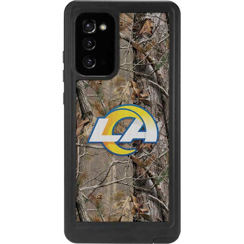 NFL Los Angeles Rams Realtree AP Camo Galaxy Note20 5G Waterproof Case