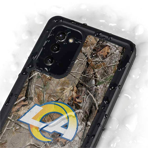 NFL Los Angeles Rams Realtree AP Camo Galaxy Note20 5G Waterproof Case