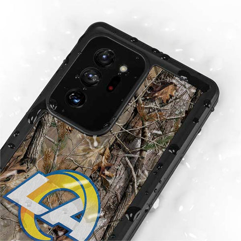 NFL Los Angeles Rams Realtree AP Camo Galaxy Note20 Ultra 5G Waterproof Case