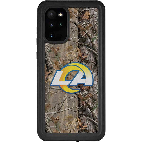 NFL Los Angeles Rams Realtree AP Camo Galaxy S20 Plus Waterproof Case