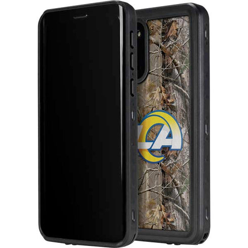 NFL Los Angeles Rams Realtree AP Camo Galaxy S20 Plus Waterproof Case