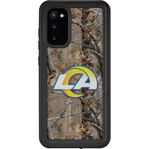 NFL Los Angeles Rams Realtree AP Camo Galaxy S20 Waterproof Case