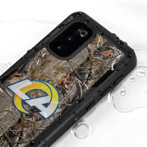 NFL Los Angeles Rams Realtree AP Camo Galaxy S20 Waterproof Case
