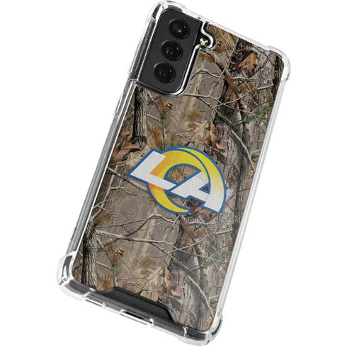 NFL Los Angeles Rams Realtree AP Camo Galaxy S21 FE Clear Case