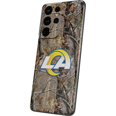 NFL Los Angeles Rams Realtree AP Camo Galaxy S21 Ultra 5G Skin