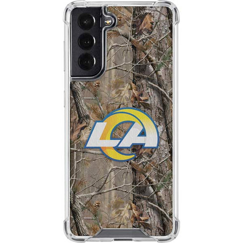 NFL Los Angeles Rams Realtree AP Camo Galaxy S22 Clear Case