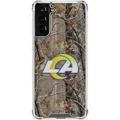 NFL Los Angeles Rams Realtree AP Camo Galaxy S22 Plus Clear Case