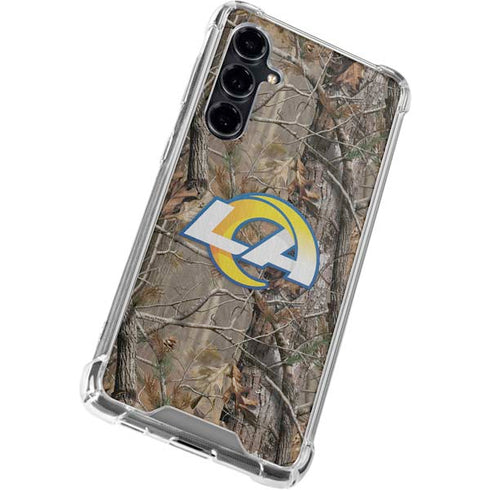NFL Los Angeles Rams Realtree AP Camo Galaxy S23 FE Clear Case