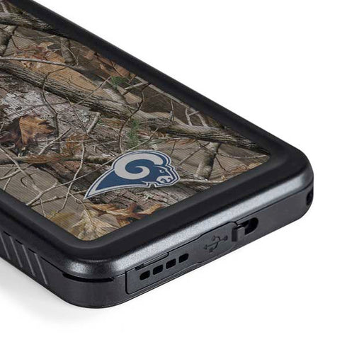 NFL Los Angeles Rams Realtree AP Camo Galaxy S23 Plus Waterproof Case