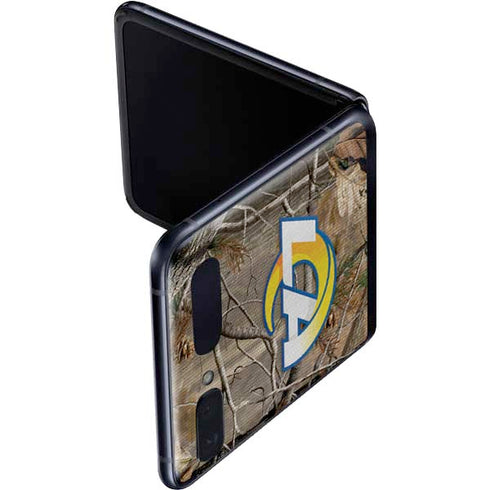 NFL Los Angeles Rams Realtree AP Camo Galaxy Z Flip Skin