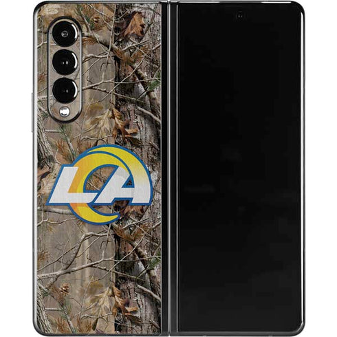 NFL Los Angeles Rams Realtree AP Camo Galaxy Z Fold3 5G Skin