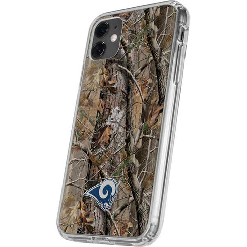NFL Los Angeles Rams Realtree AP Camo iPhone 11 Clear Case