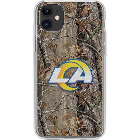 NFL Los Angeles Rams Realtree AP Camo iPhone 11 Clear Case