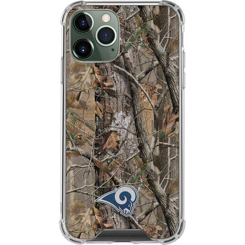 NFL Los Angeles Rams Realtree AP Camo iPhone 11 Pro Max Clear Case