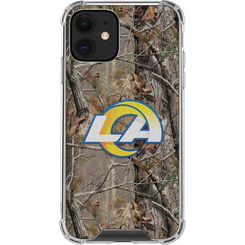 NFL Los Angeles Rams Realtree AP Camo iPhone 12 Clear Case