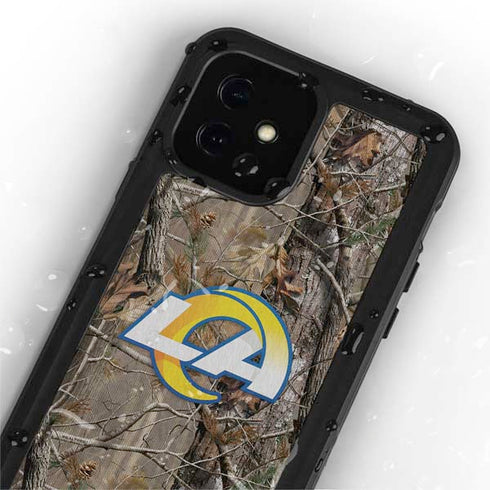 NFL Los Angeles Rams Realtree AP Camo iPhone 12 Waterproof Case