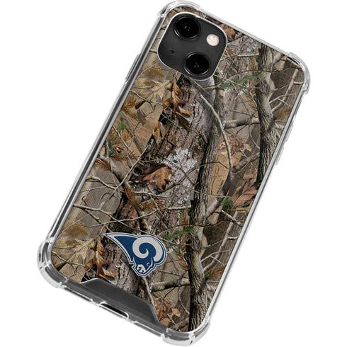 NFL Los Angeles Rams Realtree AP Camo iPhone 13 Clear Case
