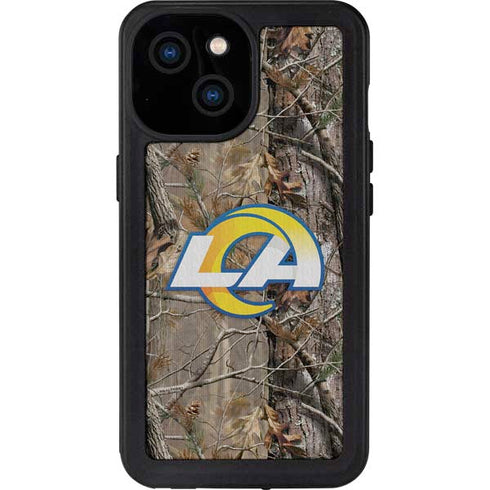 NFL Los Angeles Rams Realtree AP Camo iPhone 13 Mini Waterproof Case
