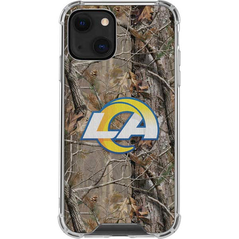 NFL Los Angeles Rams Realtree AP Camo iPhone 14 Clear Case