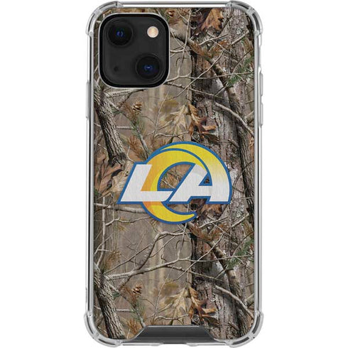 NFL Los Angeles Rams Realtree AP Camo iPhone 15 Plus Clear Case