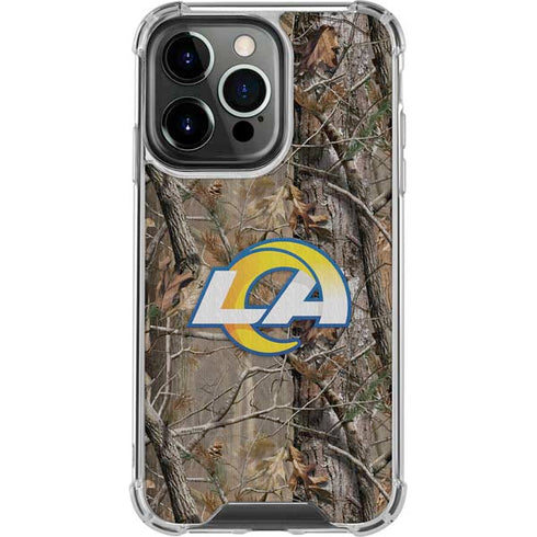 NFL Los Angeles Rams Realtree AP Camo iPhone 15 Pro Clear Case