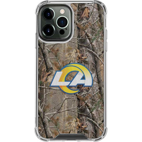 NFL Los Angeles Rams Realtree AP Camo iPhone 14 Pro Max Clear Case