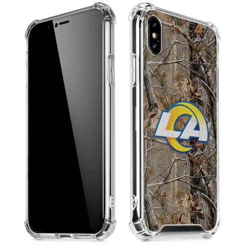NFL Los Angeles Rams Realtree AP Camo iPhone XS Max Clear Case