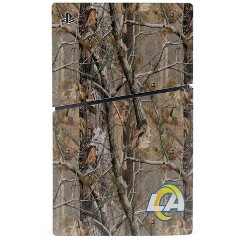 NFL Los Angeles Rams Realtree AP Camo PS5 Slim Digital Edition Console Skin