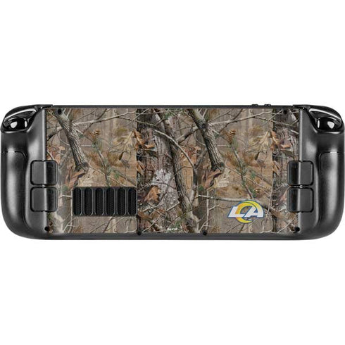 NFL Los Angeles Rams Realtree AP Camo Steam Deck Handheld Gaming Computer Skin