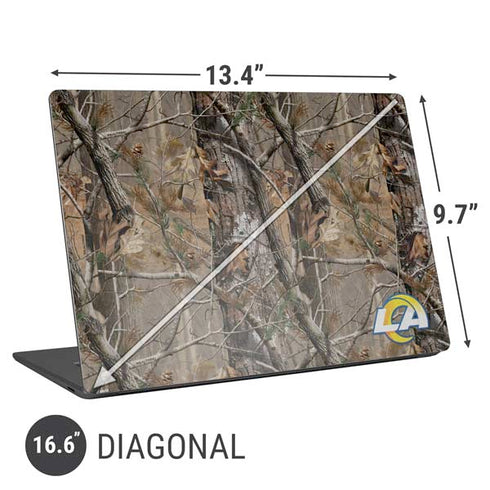 NFL Los Angeles Rams Realtree AP Camo Universal Laptop 16.6in (13.4 x 9.7in) Skin