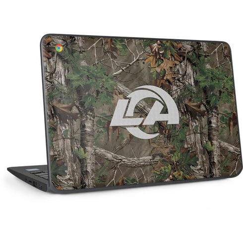 NFL Los Angeles Rams Realtree Xtra Green Camo HP Chromebook Skin