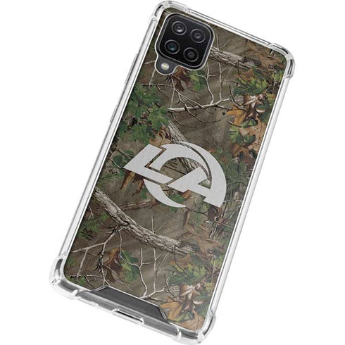 NFL Los Angeles Rams Realtree Xtra Green Camo Galaxy A12 Clear Case