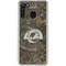 NFL Los Angeles Rams Realtree Xtra Green Camo Galaxy A21 Clear Case