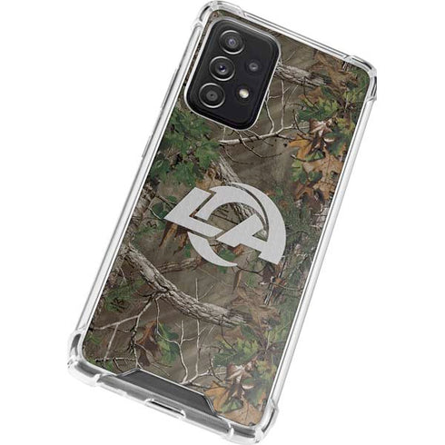 NFL Los Angeles Rams Realtree Xtra Green Camo Galaxy A52 5G Clear Case